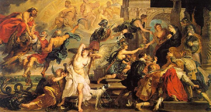 Peter Paul Rubens The Apotheosis of Henry IV and the Proclamation of the Regency of Marie de Medici on the 14th of May Norge oil painting art